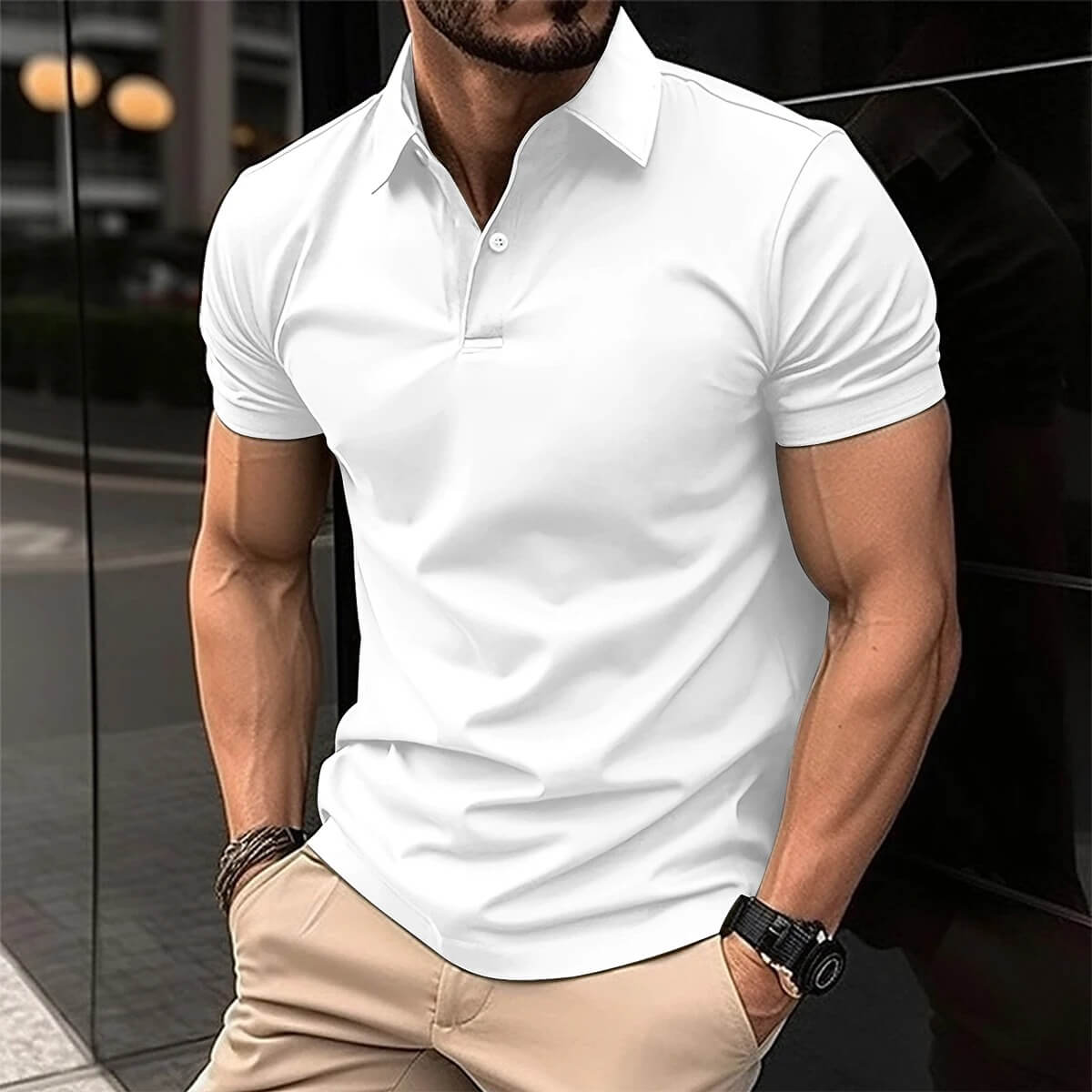 Finn | Sporty Polo White T Shirts