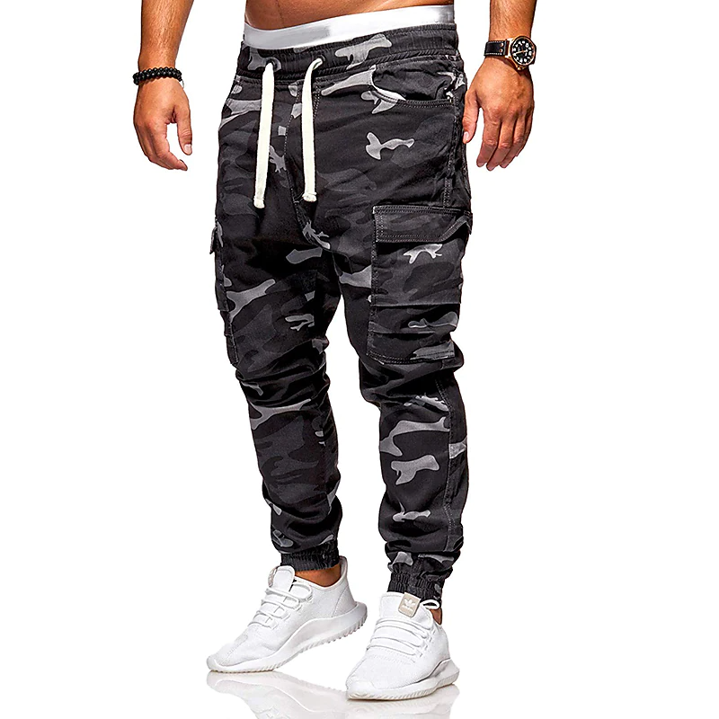 Dontae | Men's Camouflage Sweatpants Black