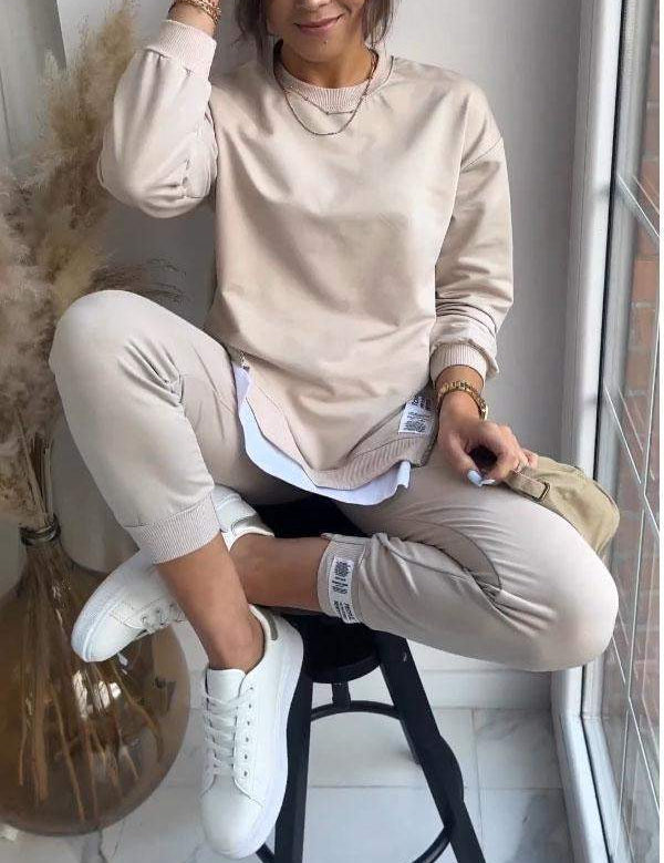 Alice Comfortable Loungewear Set Khaki Loungewear