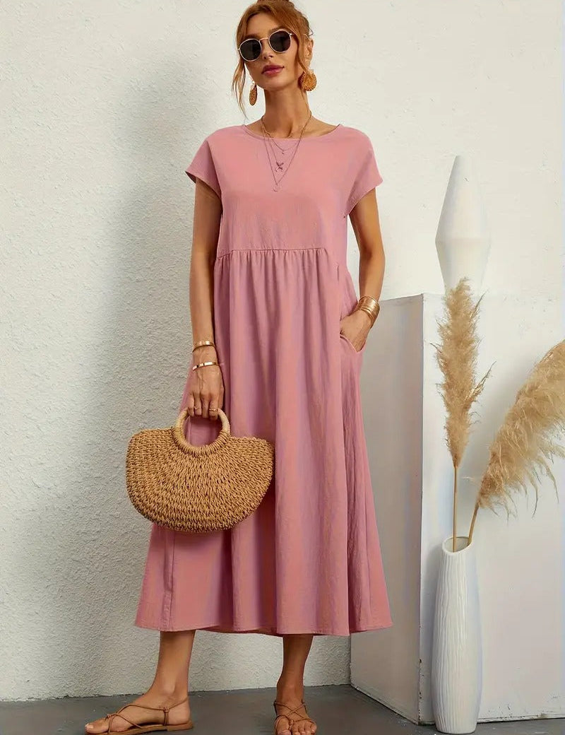 Mara - Dress with pockets Rose Dresses