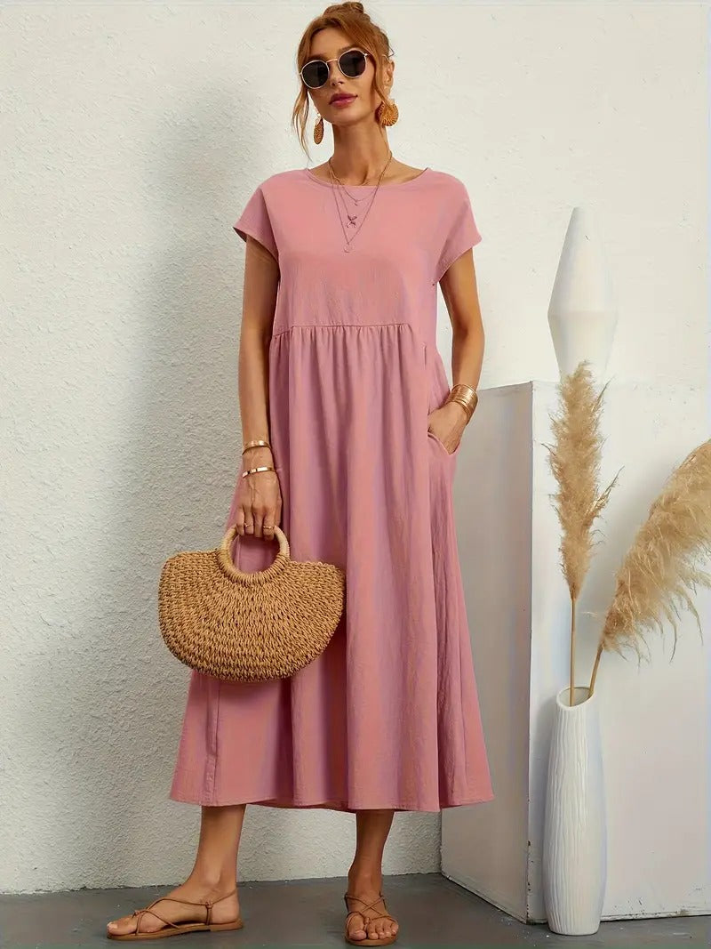 Mara - Dress with pockets Rose Dresses