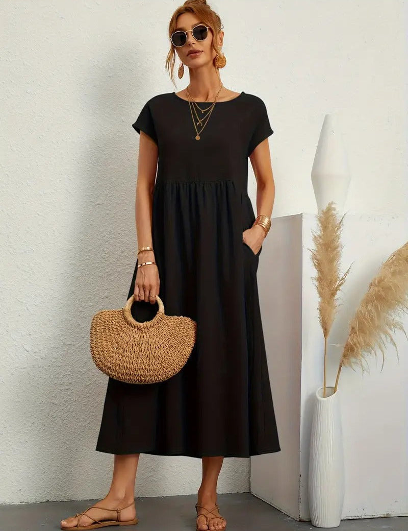Mara - Dress with pockets Black Dresses