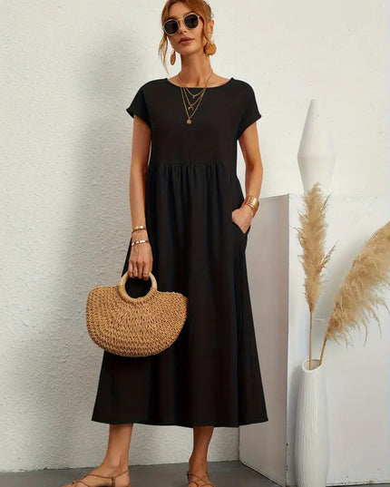 Mara - Dress with pockets Black Dresses