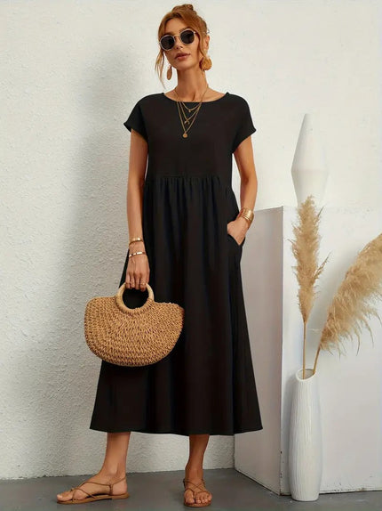 Mara - Dress with pockets Black Dresses