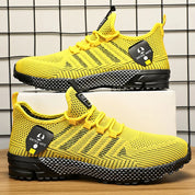 UrbanStride Men's Breathable Anti-Sweat Trainers Yellow Shoes