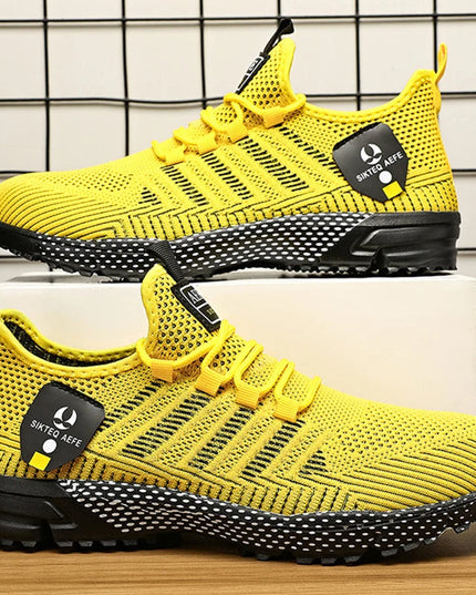 UrbanStride Men's Breathable Anti-Sweat Trainers Yellow Shoes