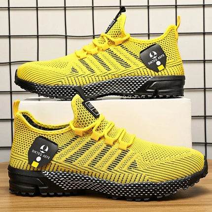 UrbanStride Men's Breathable Anti-Sweat Trainers Yellow Shoes