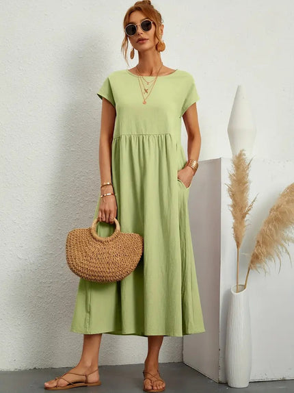 Mara - Dress with pockets Yellow Dresses