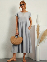 Mara - Dress with pockets Grey Dresses