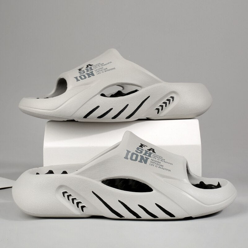 Sasha | Comfortable massage slippers Grey Schoenen