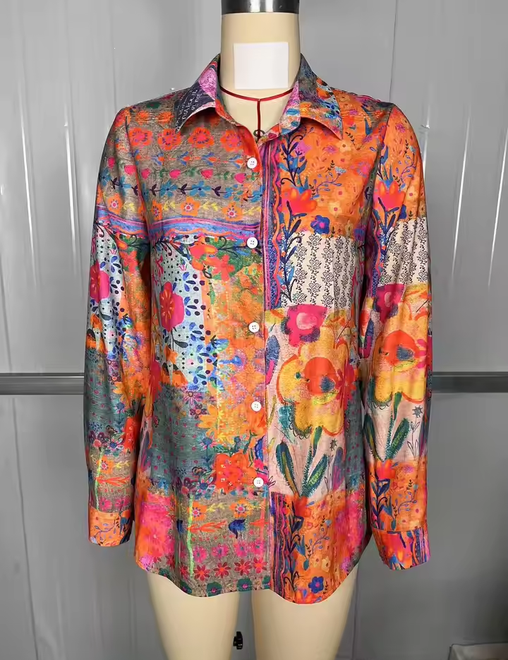 Elegant Floral Blouse Blouse