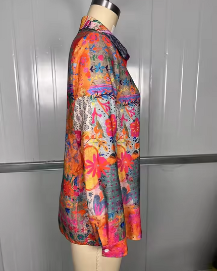 Elegant Floral Blouse Blouse