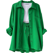 Charlotte | Women's Cotton Two-Piece Suit Green