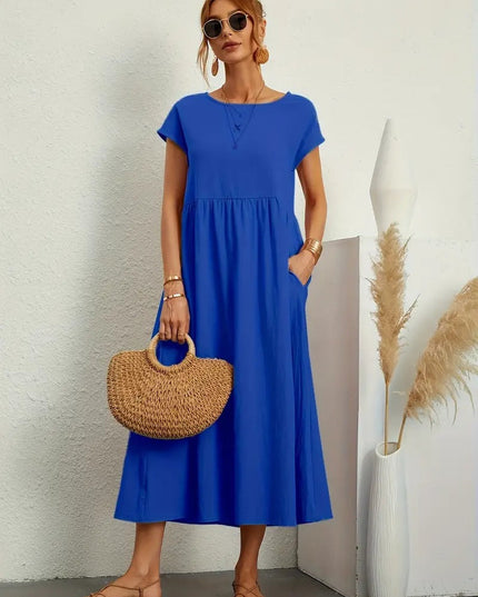 Mara - Dress with pockets Blue Dresses