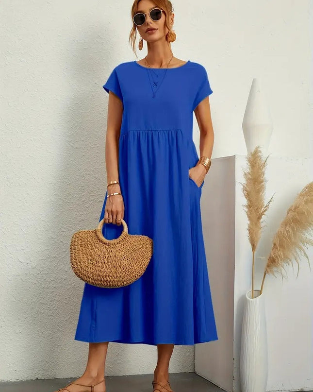 Mara - Dress with pockets Blue Dresses