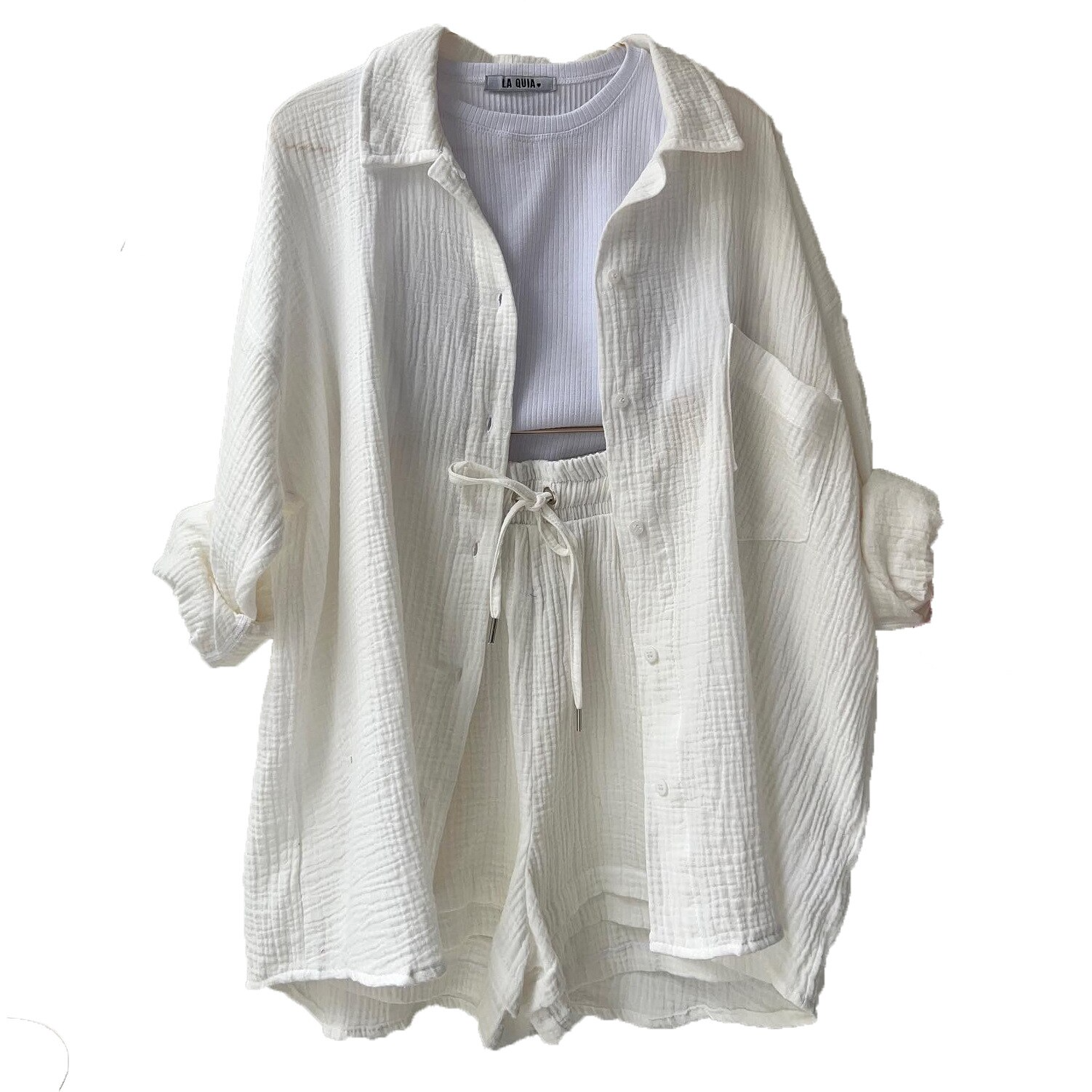 Charlotte | Women's Cotton Two-Piece Suit White