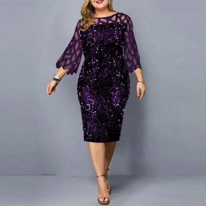 Gella | Glitter dress Purple Dresses