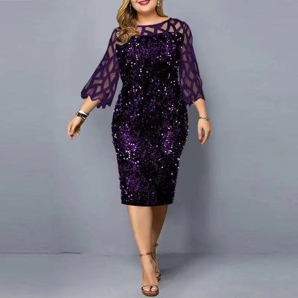 Gella | Glitter dress Purple Dresses