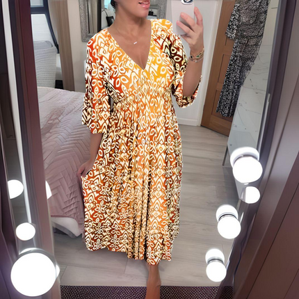Isabella | Boho Printed Dress Yellow (Almost sold out) Dresses