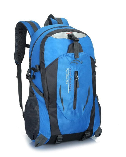 Waterproof Outdoor Travel Backpack – Multi-Compartment 40L Hiking Daypack Blue Fire