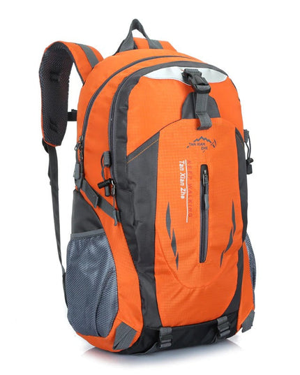 Waterproof Outdoor Travel Backpack – Multi-Compartment 40L Hiking Daypack Orange Fire