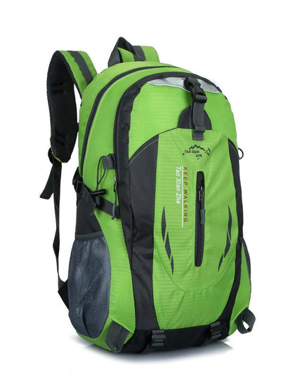 Waterproof Outdoor Travel Backpack – Multi-Compartment 40L Hiking Daypack Green Fire