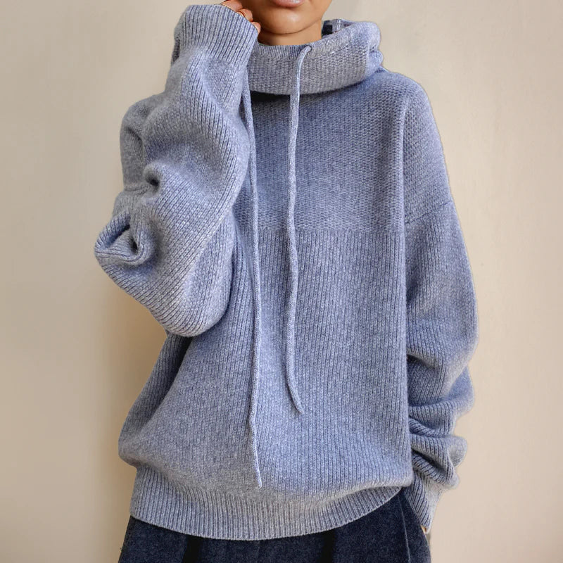 Style Fashionable Knitted Sweater Grey Sweaters
