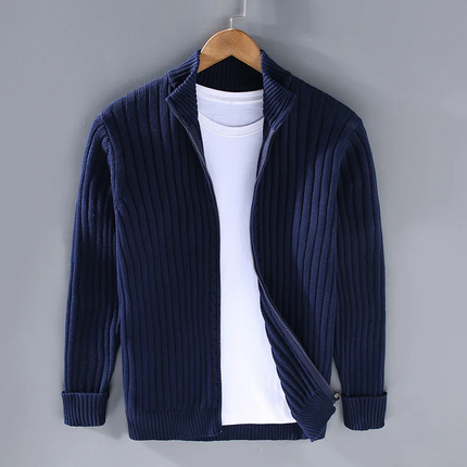 Enrick | Zipper Cardigan Blue