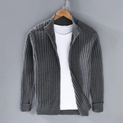 Enrick | Zipper Cardigan Dark Gray