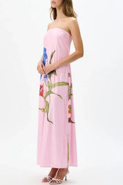 Sequin Floral Off Shoulder A Line Maxi Dress Dresses