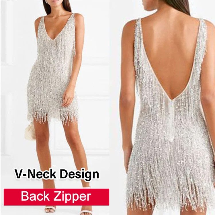 LookHot - V-Neck Slip Dress kleid