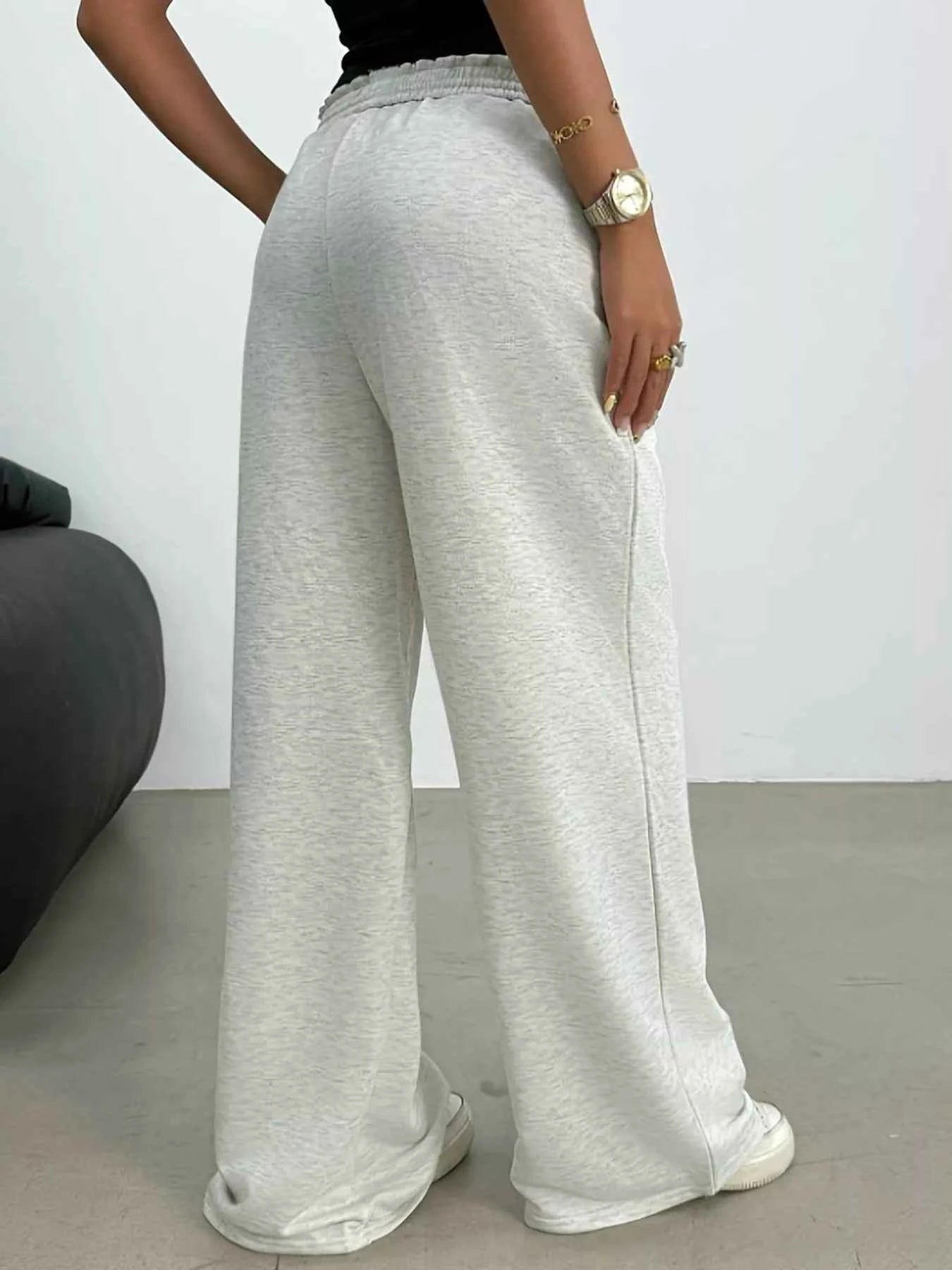 Wide Leg Drawstring Sweatpants