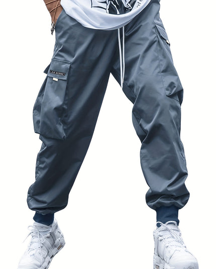 Men's Multi-Pocket Cargo Joggers Navy Blue Cargo Pants
