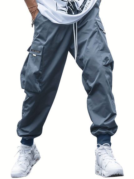 Men's Multi-Pocket Cargo Joggers Navy Blue Cargo Pants
