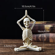 Cool Skeleton Meditation Pose Decor White A Halloween Decorations