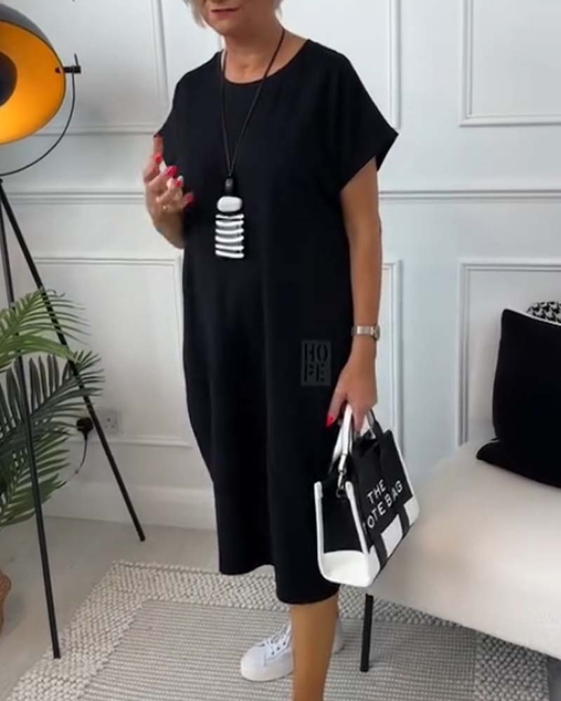 Ivy | Stylish Short-Sleeve Casual Dress - OKOHOKO™ FASHION