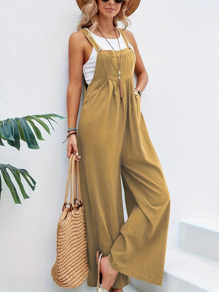 Olive | Sleeveless Jumpsuit Earth yellow Jumpsuits
