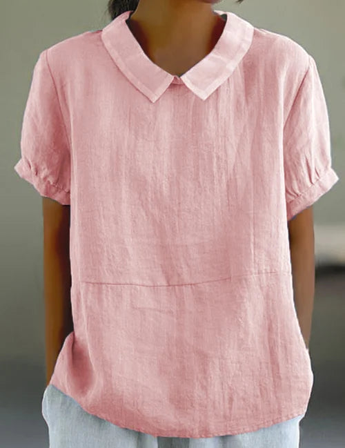 Amalie | Cotton Shirt Light Pink Shirt