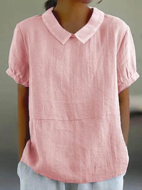 Amalie | Cotton Shirt Light Pink Shirt