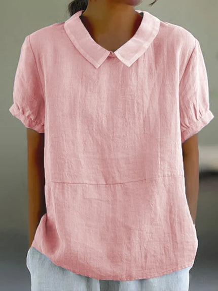 Amalie | Cotton Shirt Light Pink Shirt