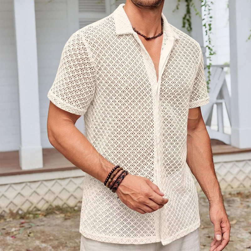 Men's Summer Mesh Short Sleeve Shirt - OKOHOKO™ FASHION