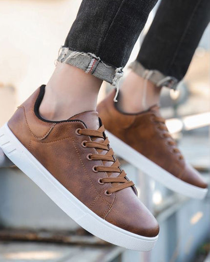 Men's Lace-Up Flat Casual Shoes Shoes