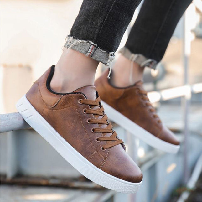 Men's Lace-Up Flat Casual Shoes – Comfortable & Stylish Everyday Wear Shoes
