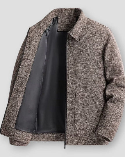 Men's Premium Wool Jacket Coffee Wool Jacket