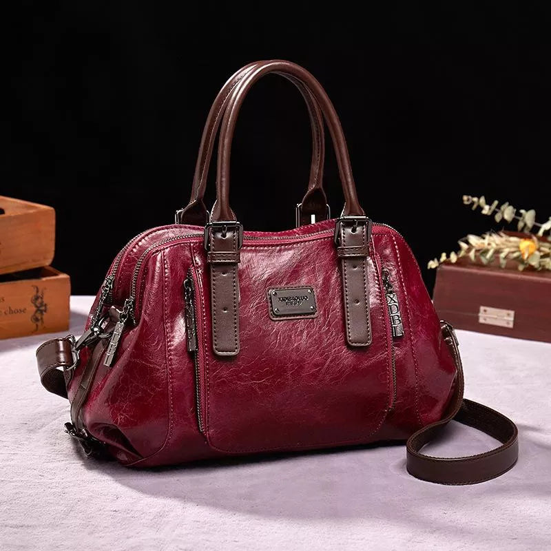 Silja | Leather Bag Red