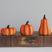 Spooky Resin Pumpkin Candle Lamp Pumpkin 3pcs set Halloween Decorations