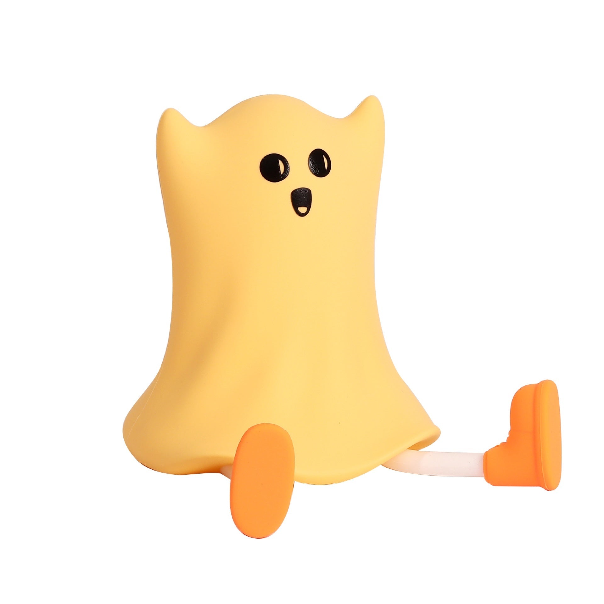 Sweet Ghost Silicone Touch Lamp 0.5W Light Yellow Halloween Decorations