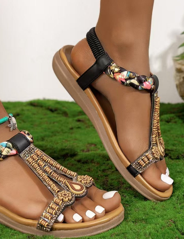 Bohemian Embroidered Flats Sandals Women's Sandals