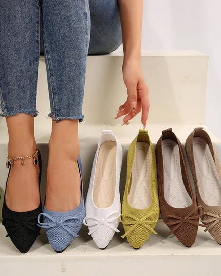 Bow Knitted Loafers Loafers