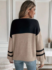 Alenna Sweater | Bold Colorblock Comfort Woman, Sweaters
